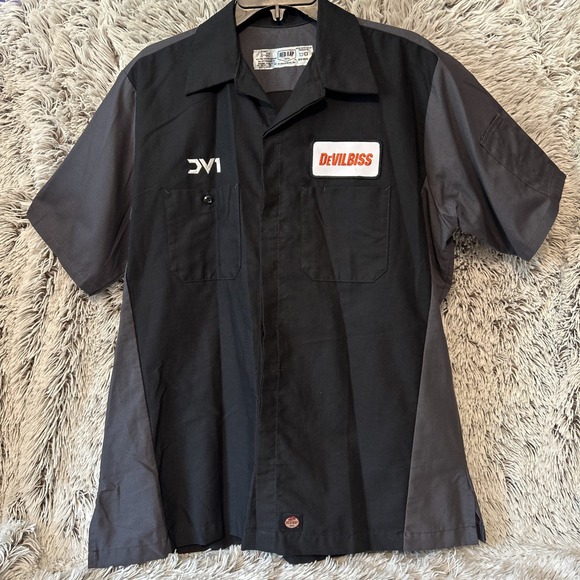 Red Kap Mechanic Work Shirt Mens Size X-Large Rockabilly Grunge Workwear Hot Rod - Picture 1 of 8